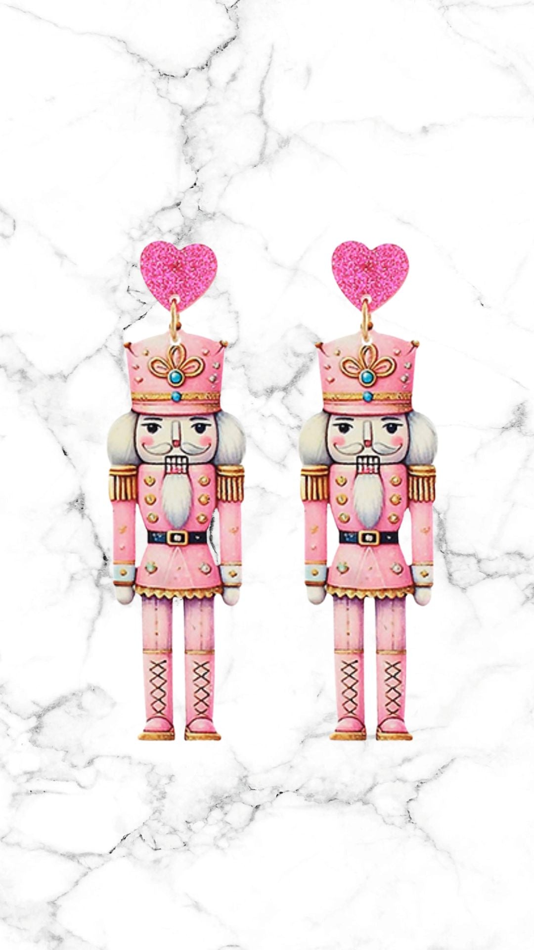 Pink Nutcracker Earrings