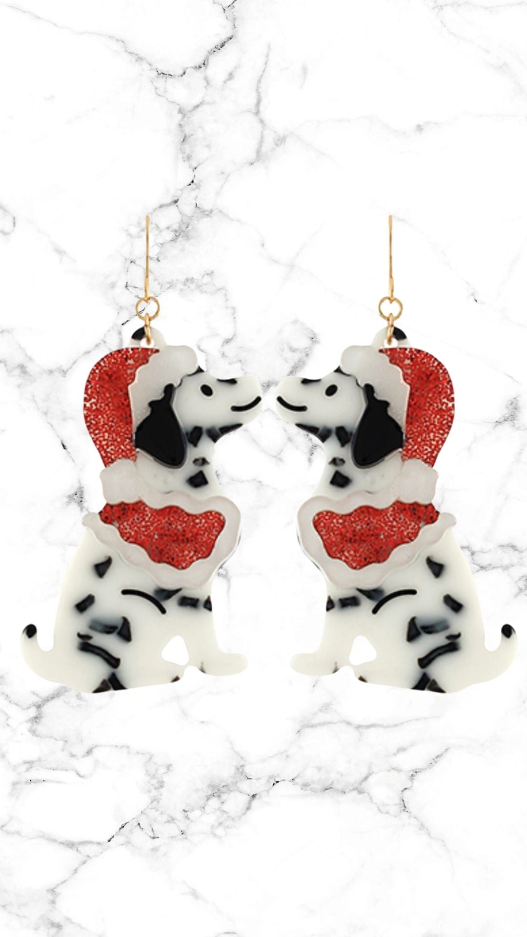 Santa Dalmatian Earrings