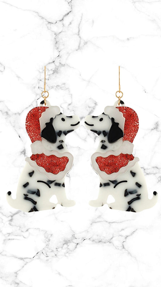 Santa Dalmatian Earrings