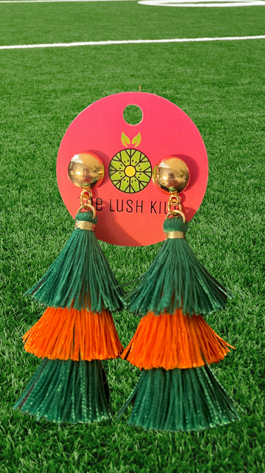 Miami Hurricane Tassel Earrings - The Lush Kiwi