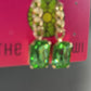 Green Crystal Drop Earrings