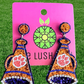 Clemson Megaphone Glitter Earrings