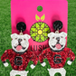 Standing Bulldog Glitter Earrings