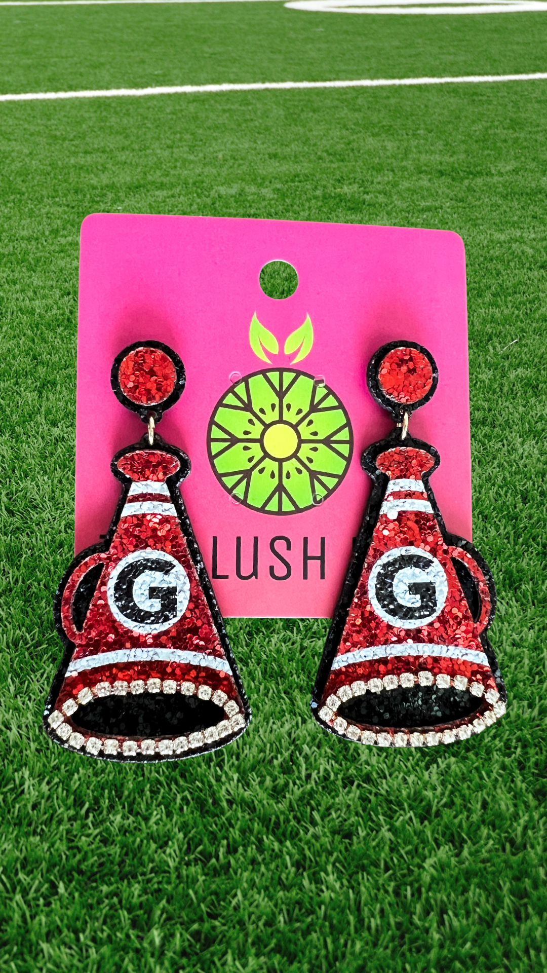 Georgia Megaphone Glitter Earrings