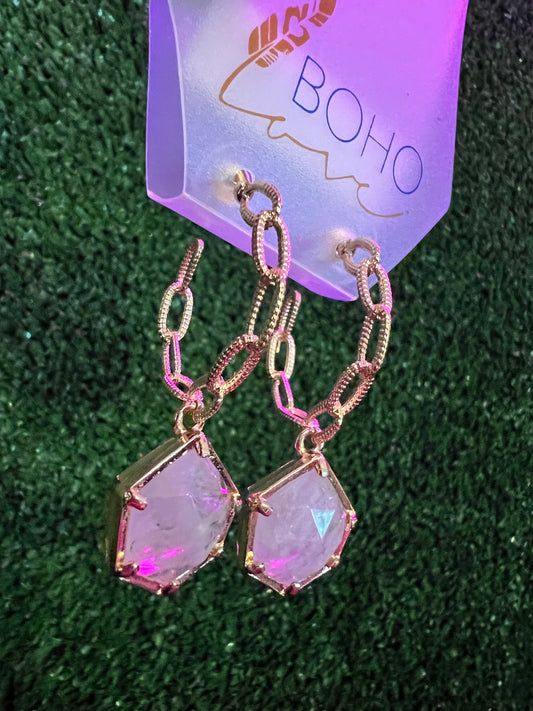 Quartz Link Earrings - The Lush Kiwi